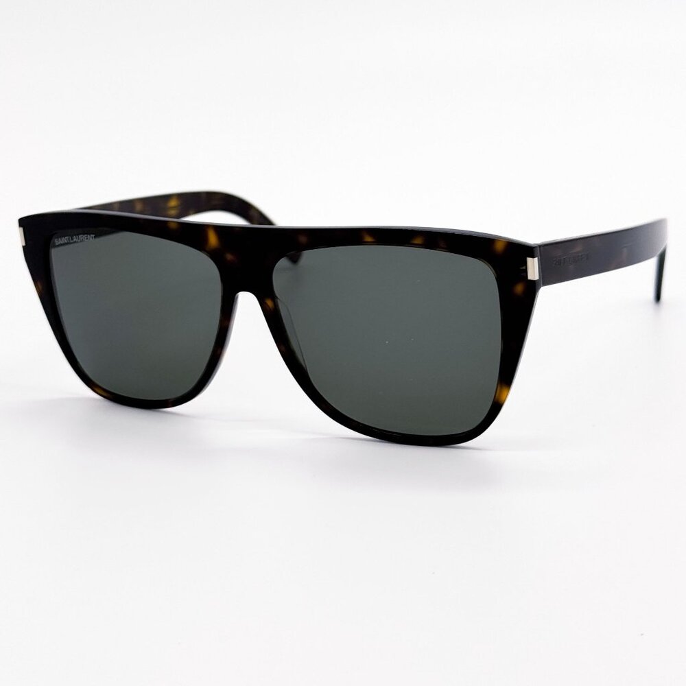 NEW SAINT LAURENT SUNGLASSES SL1 SLIM 002 UNISEX HAVANA SQUARE EYEWEAR SL 1 SLIM